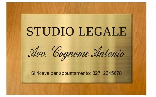 Elegante targa metallo colore - elegante,