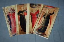 Fra Angelico: Angeli Musicali - Set di 4 grandi cartoline di Natale artistiche NUOVE e sigillate
