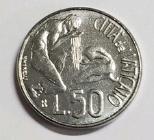 1991 Vatican City 50 Lire Coin