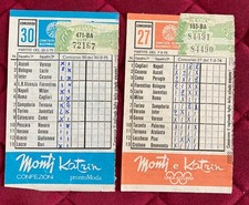 2 schedine TOTOCALCIO 1975 e 1976