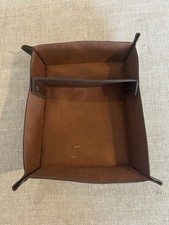 Portaoggetti-Svuotatasche In Pelle Da Tavolo