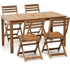 Set Tavolo 140x78 ARLESTON e Sedie Pieghevoli