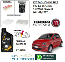 KIT TAGLIANDO E OLIO ORIGINALE SELENIA K 5W-40 FIAT 500 1.2 BENZINA 51KW 69 CV