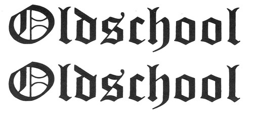Oldschool adesivi auto - oldschool, 2x,