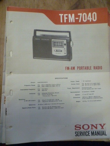 Sony tfm 7040 radio portatile - tfm-7040,