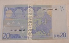 una Banconota 20 euro 2002