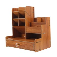  Portapenna Organizzatore Da Scrivania in Legno Massiccio Dell'ufficio