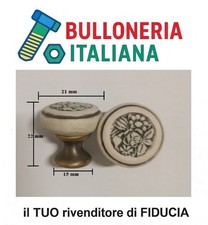 Pomello ceramica decorativo fiori stile neoclassico vintage maniglia mobile