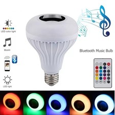 Lampadina altoparlante LED Bluetooth colorata E27 musica lampada RGB con telecomando