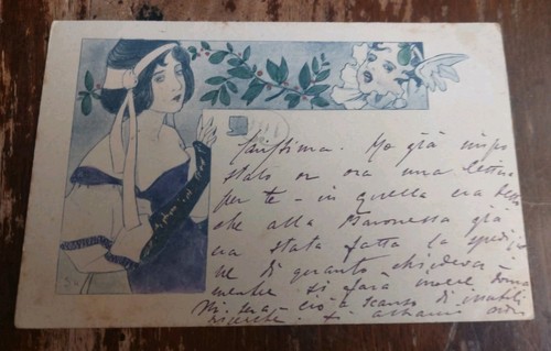 Cartolina epoca art nouveau - d'epoca,