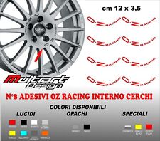 KIT 8 ADESIVI   OZ RACING PER INTERNO CERCHI OZ   NEW STICKERS