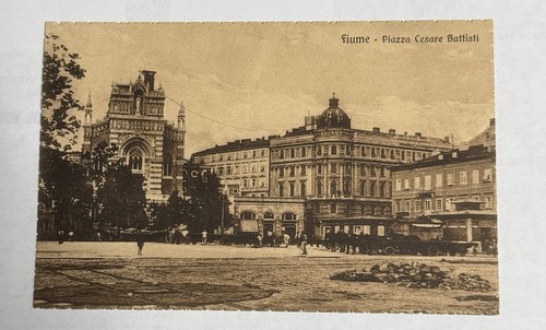 Cartolina fiume piazza - -,