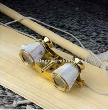 Binocolo in ottone binocolo in madreperla con manico, occhiali da teatro, nau...