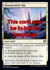 MTG 4x SHIMMERDRIFT VALE EXC - VALLE DEI FUOCHI LUCENTI - KHM - MAGIC