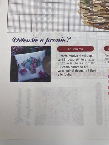 Schema punto croce ortensie - punto,
