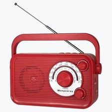 D218 Portable AM FM SW Retro Radio Receiver Clear Sound Bluetooth Speaker Bat...