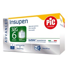 Pic Insupen Advanced Ago Penna Insulina Gauge 32x6mm 100 Pezzi