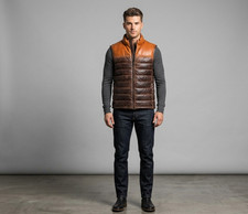 Gilet uomo in vera pelle