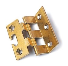 Cerniera doppia curva con asola art. 107 in ottone lucido