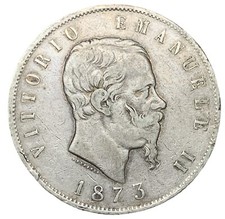 5 LIRE 1873 - MILANO - ITALIA