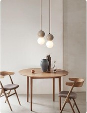 Lampada a sospensione in pietra e vetro