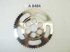 Corona cromata 56 denti passo 420 diam foro centrale 42 mm diam est 230 mm mo...