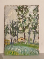 Quadro - Anonimo - Casa Nel Bosco - olio su masonite - Anni  ‘90