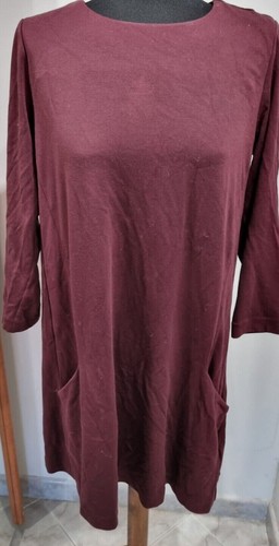 Vestito longuette bordeaux - vestito,