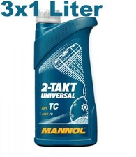 Olio Moto 3x1 Litri Mannol 2 Tempi Universale Olio Miscelatore Minerale 2T API TC 
