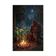 Bigfoot and Aliens Poster