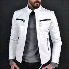 Giacca biker uomo - , bianca
