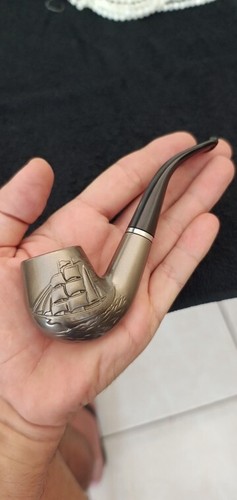 Pipa resina veliero - resina, silver