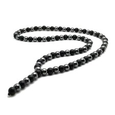 Collana nera pietra naturale