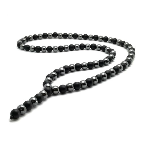 Collana nera pietra - , naturale