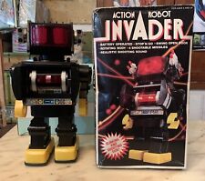 VINTAGE PLASTICA ACTION ROBOT INVASORE HONG KONG KAMCO anni 80 no latta giocattoli giappone