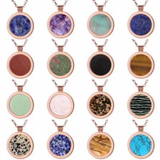 Edelstein Coin 33 MM Collana 70 CM Oro Rosa Acciaio Inox Con Monete Supporto