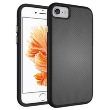 Custodia ibrida iPhone 6s / 6 antiurto silicone + plastica [nero]