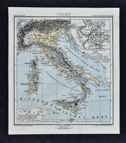 Mappa lunga 1875 italia - 1875,