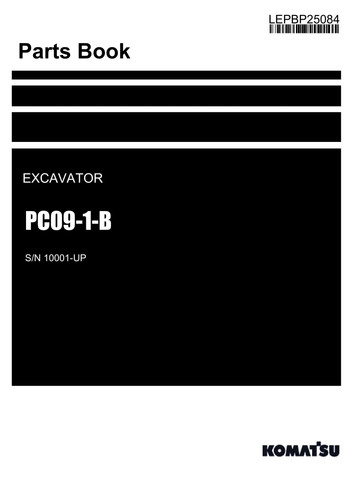 Komatsu pc09 manuale - komatsu, pc09-1-b