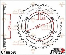 CORONA ACCIAIO KTM 125 SX