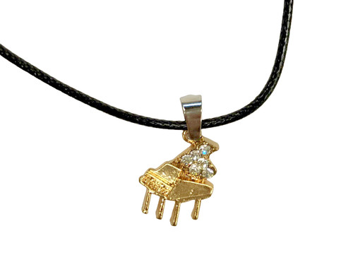 Collana con pianoforte dorato - con,
