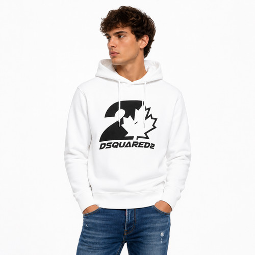 Felpa uomo dsquared2 - felpa, bianca