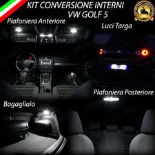 KIT LED INTERNI GOLF 5 V CONVERSIONE INTERNI COMPLETA + LED TARGA CANBUS 6000K