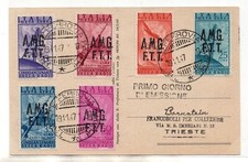 Trieste A - Radio Posta Aerea n. 7/12 su cartolina annullamento FDC