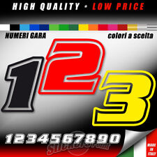 sticker adesivo NUMERO GARA