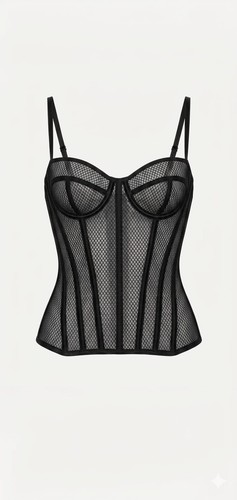 Corsetto maglia nero - , top