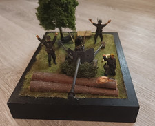 Diorama Tamiya 35392 PAK 38 Wehrmacht 4 personaggi - 1:35 abbattimento WW2 costruito 