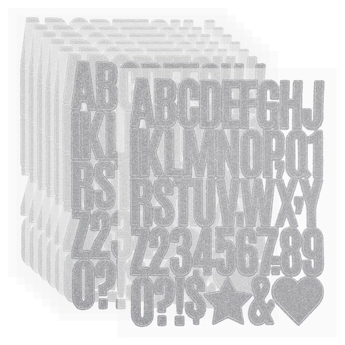368pcs adesivi lettere glitter - 368pcs,