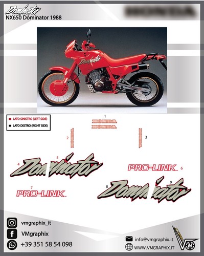 Adesivi 650 dominator - adesivi,