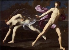 Quadro olio stampato giclée arte Guido Reni - Atalanta e Ippomene casa tela